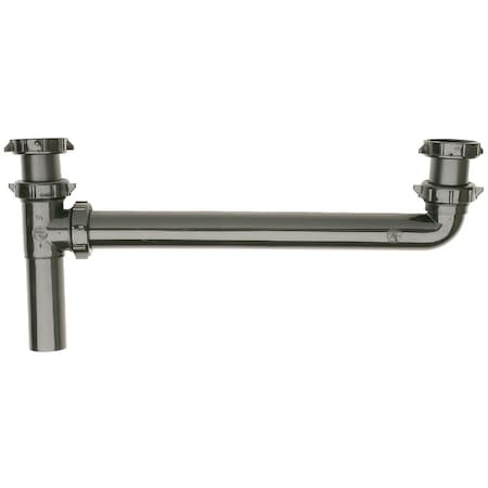 All-Source 1-1/2 In. Black Plastic End Outlet Waste 440080